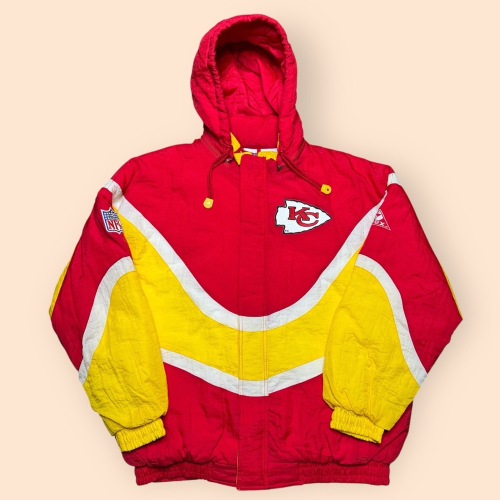 Vintage Kansas City Chiefs Apex One Jacket Large Vtg 90s Puffer
